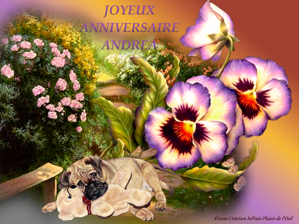 Carte pour mon amie Andréa 2020